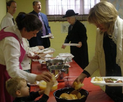 Fellowship dinner after Bible conference