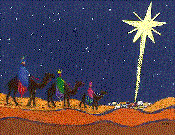 Wise men seek Jesus at Christmas